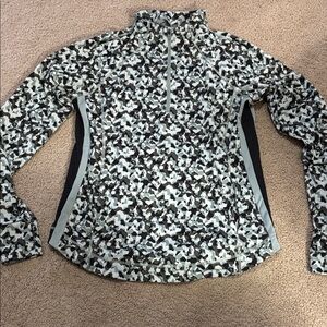 T by Talbots athletic Gray green pullover quarter zip